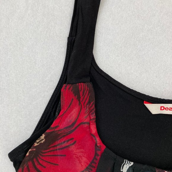 Desigual Black/Red/White Sleeveless Dress - Picture 4 of 9